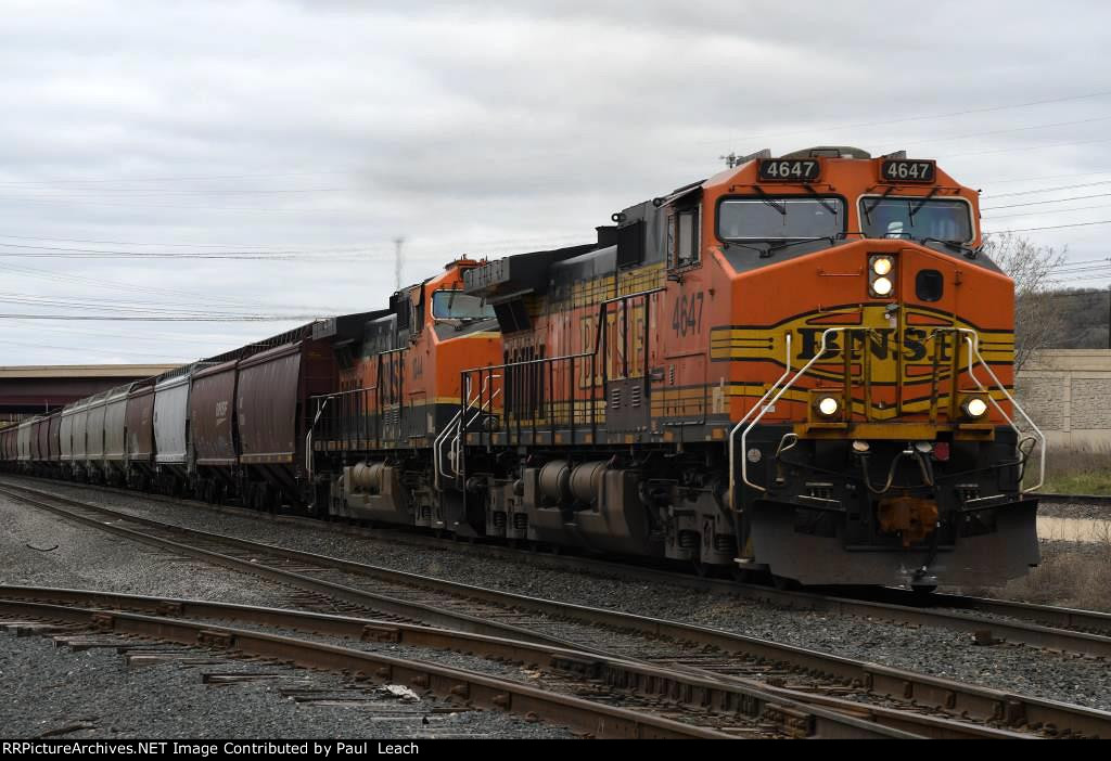 Westbound grain train